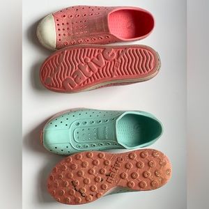 2 pairs of native shoes